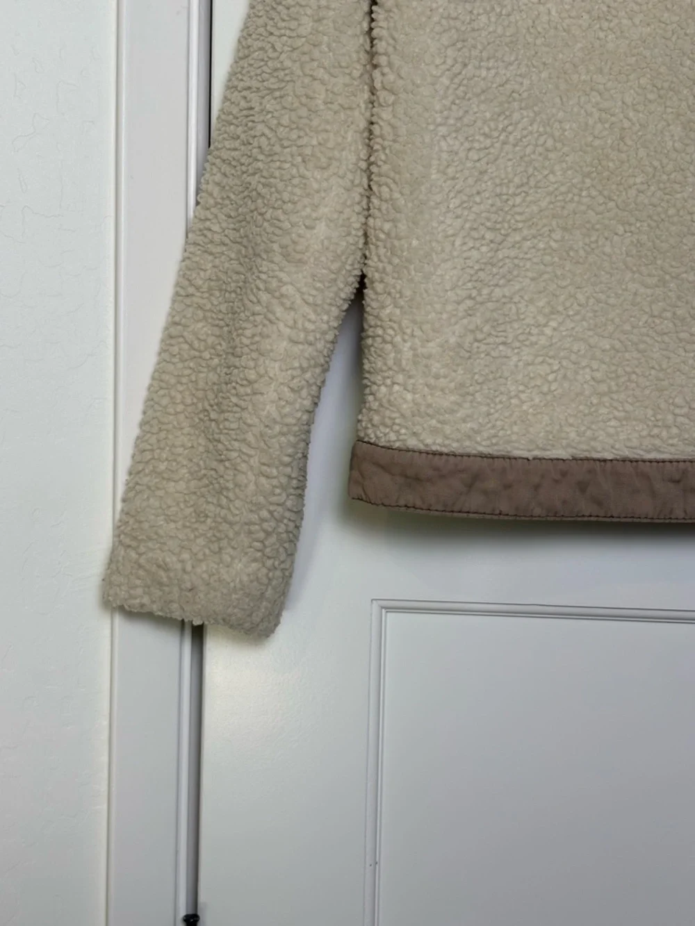 Madewell Cream Sherpa Portland Button-Front Jacket (XS)